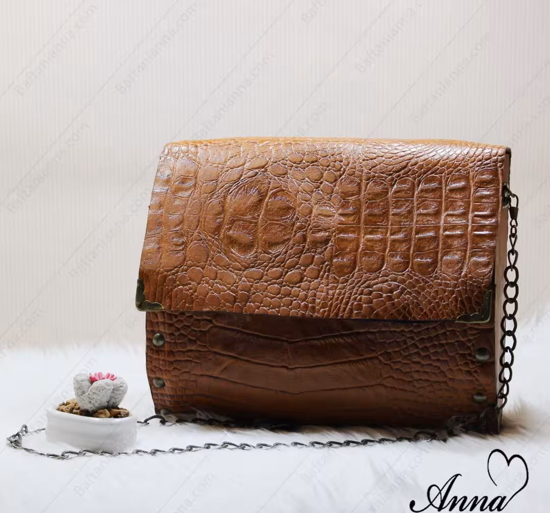 کیف ترکیبی چرم و چوب کد 10413