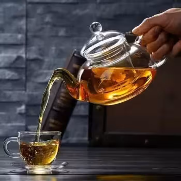 قوری تمام پیرکس با صافی شیشه ای شعله مستقیم