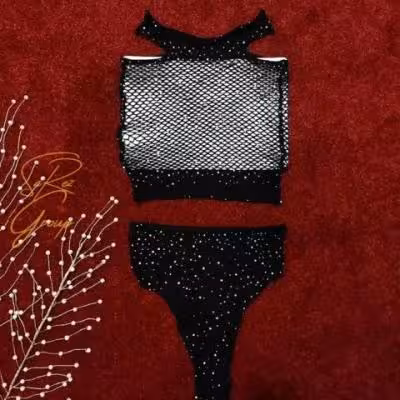 بادی دو تکه نگین دار کد 2196