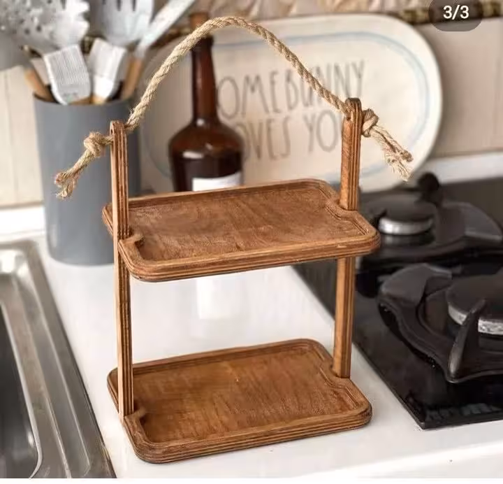 استند دسته کنفی مستطیل چوبی (پست پیشتاز پس کرایه)