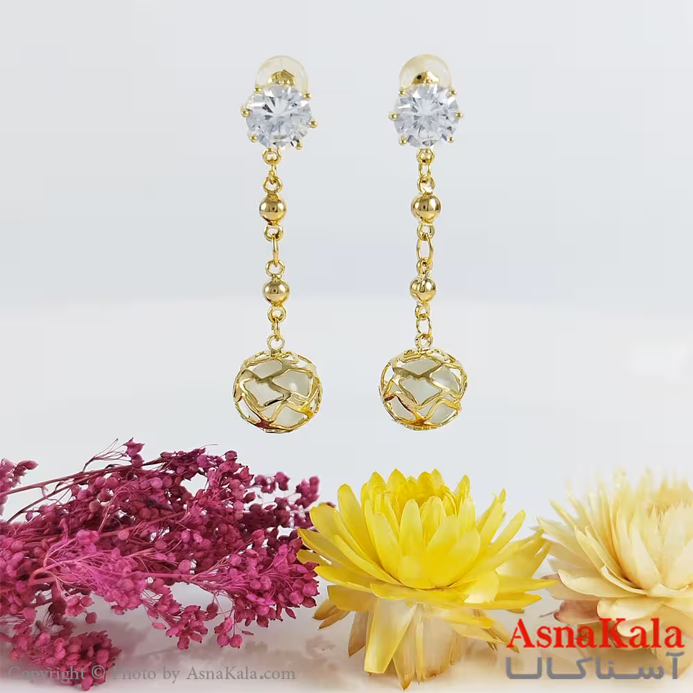 گوشواره آویز زنانه مروارید برند فشن کد GSH1578W - آسنا کالا