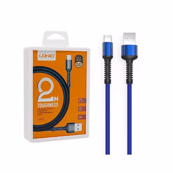 کابل تبدیل USB به USB-C الدینیو LDNIO مدل LS64 طول 2 متر