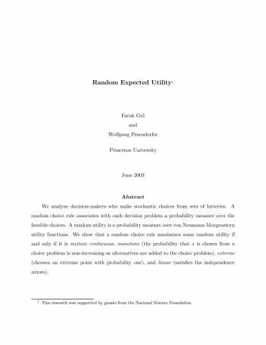 خرید و دانلود نسخه کامل کتاب Random Expected Utility