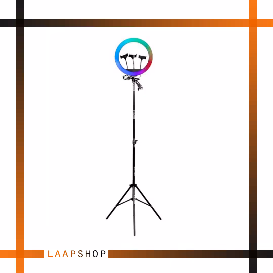 رینگ لایت عکاسی سایز 38 مدل MJ38-RGB