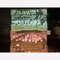 چراغ خواب طرح لاله های بینهایت مدل مکعبی مونتاژ شده شرکتی