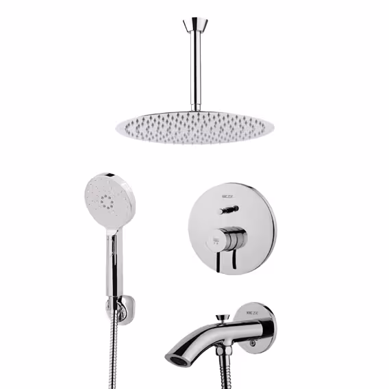 شیر حمام توکار کروم KWC مدل زو تیپ 4