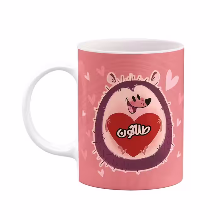 ماگ   اسم طلاگون  قلب کد mgn14637