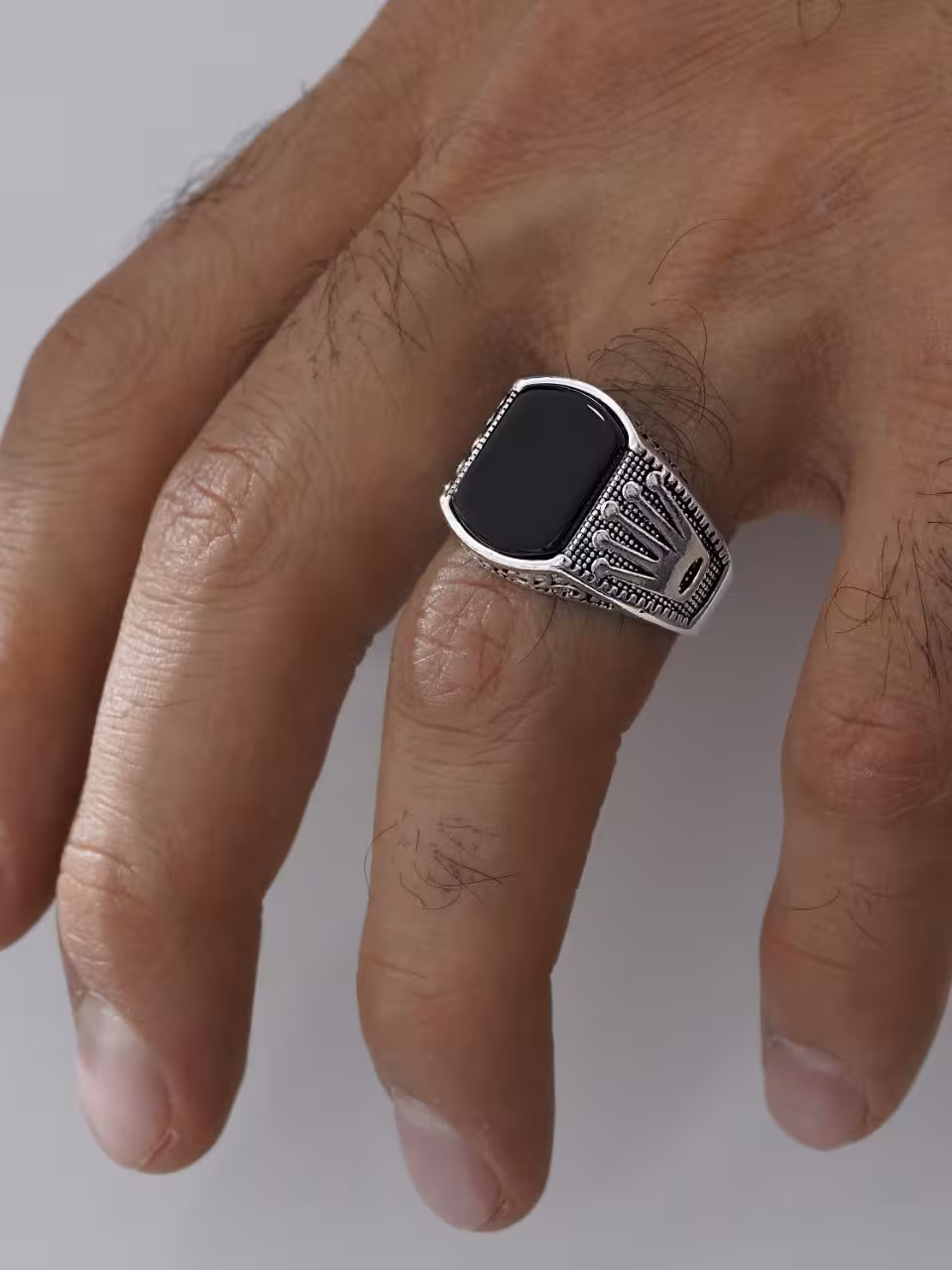 انگشتر نقره مردانه ترک کد 10833