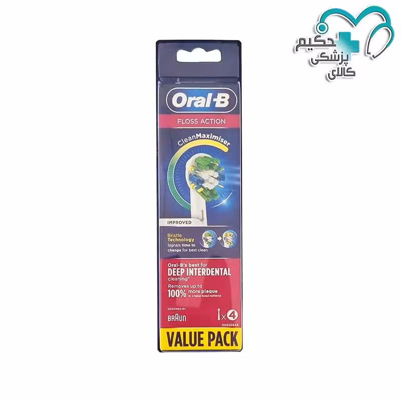 سری یدک مسواک برقی اورال بی مدلFLOSS ACTION بسته 4 عددی