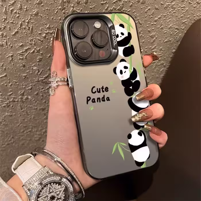 قاب طرح دار سامسونگ S24Fe طرح cute Panda