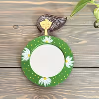 آینه دستی نازگل طرح یازده