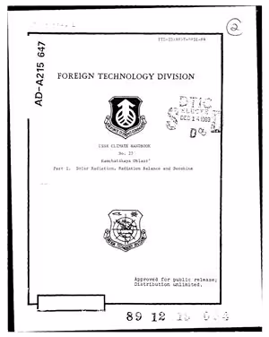 خرید و دانلود نسخه کامل کتاب Handbook on the Climate of the USSR. No 27. Kamchatskaya Oblast. Part 1. Solar Radiation, Radiation Balance and Sunshine