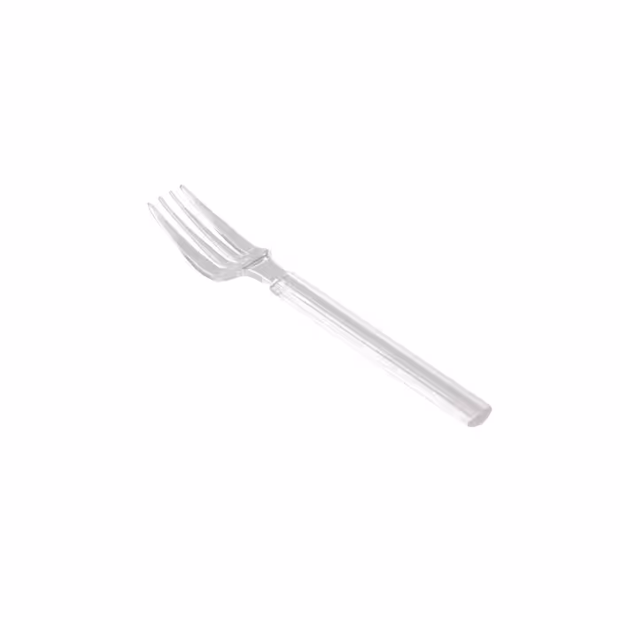 چنگال یکبار مصرف میلان شفاف طب پلاستیک (2000 عدد)