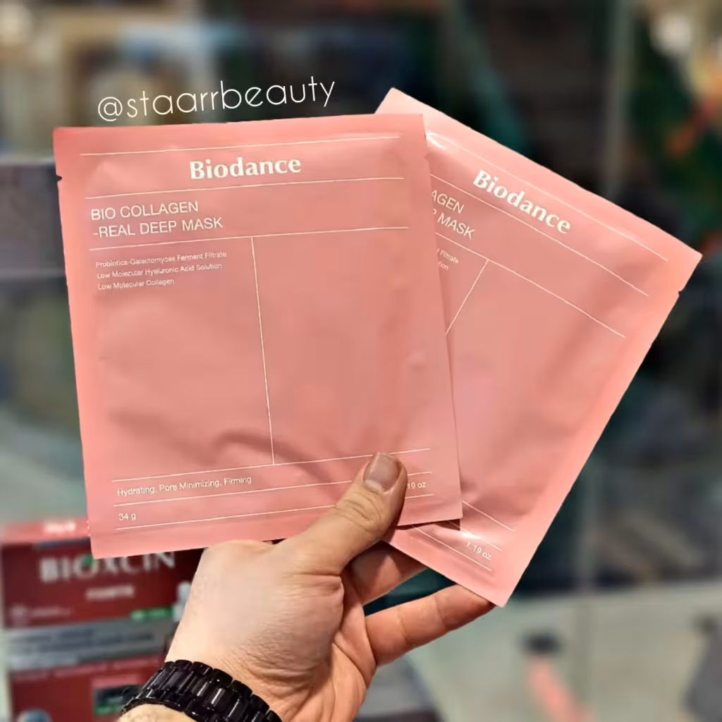 ماسک ورقه ای دو تکه بایودنس | BIODANCE مدل کلاژن (جوانساز و آبرسان)