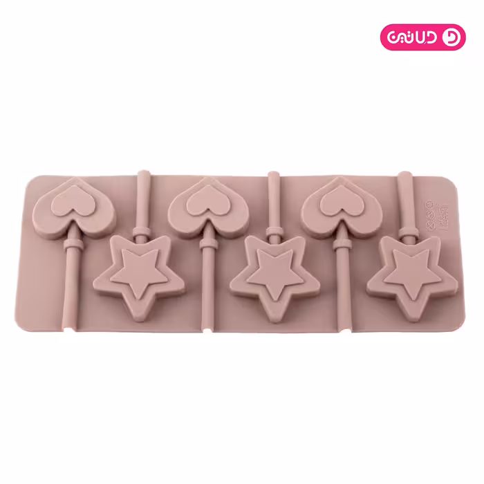 قالب سیلیکون ممتاز آبنبات قلب و ستاره 6 خانه