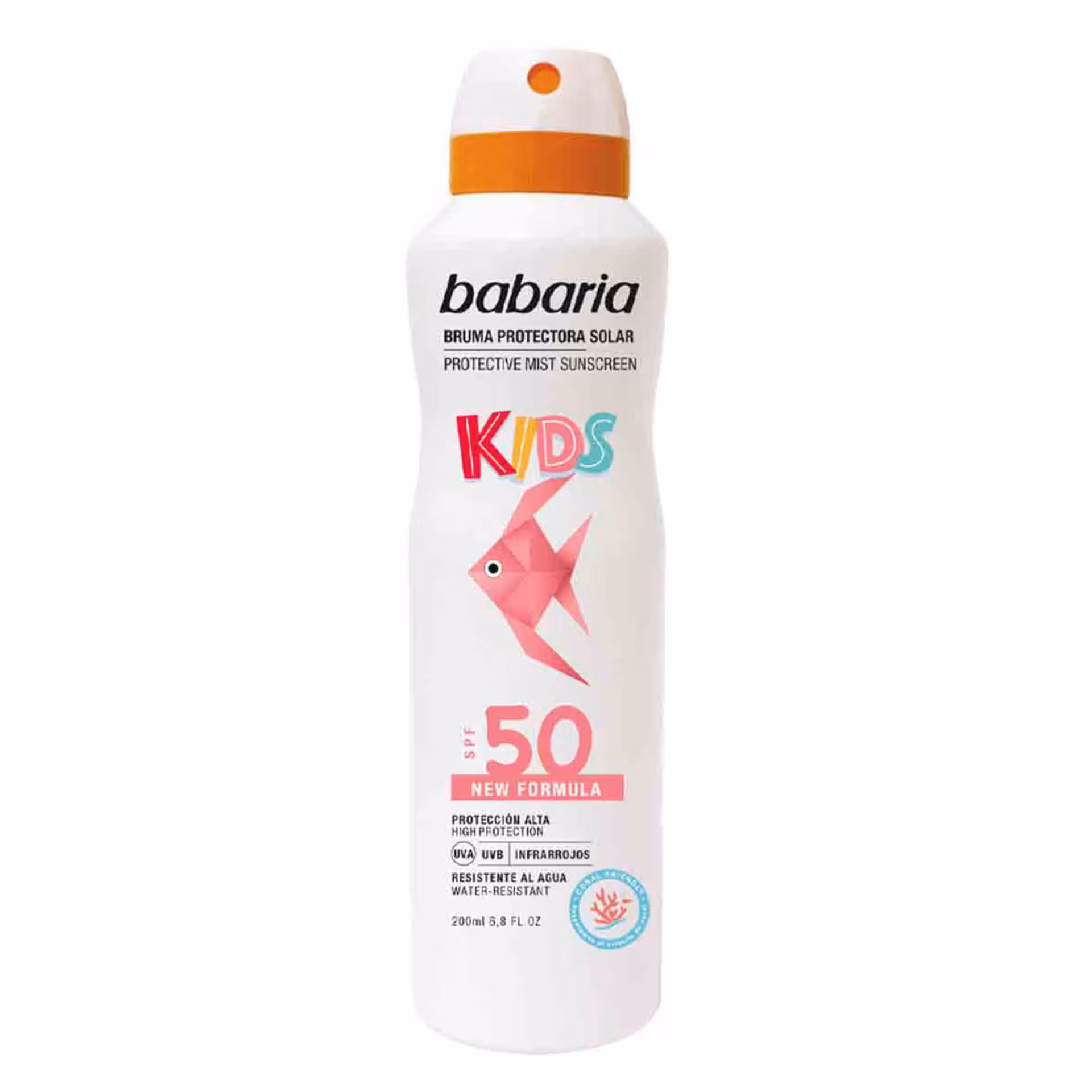 اسپری ضد آفتاب کودک SPF 50 باباریا babaria مدل KIDS حجم 200 میل