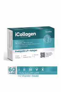 قرص کلاژن و پروبیوتیک icollagen بسته 60 عددی