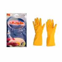 دستکش لاتکس ساق کوتاه طوبی سایز متوسط