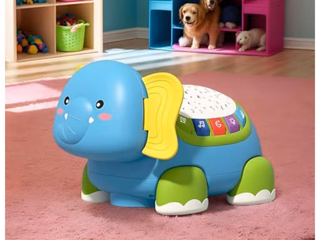 چراغ خواب موزیکال و چراغ دار حرکتی طرح فیل