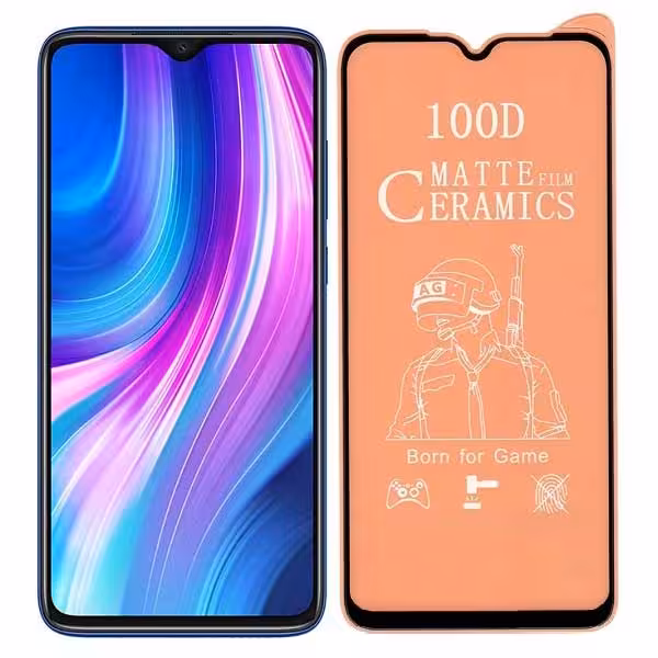 محافظ صفحه نمایش سرامیکی مات full cover Xiaomi redmi note 8pro