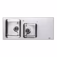 سینک توکار استیل البرز مدل کریستال سفید