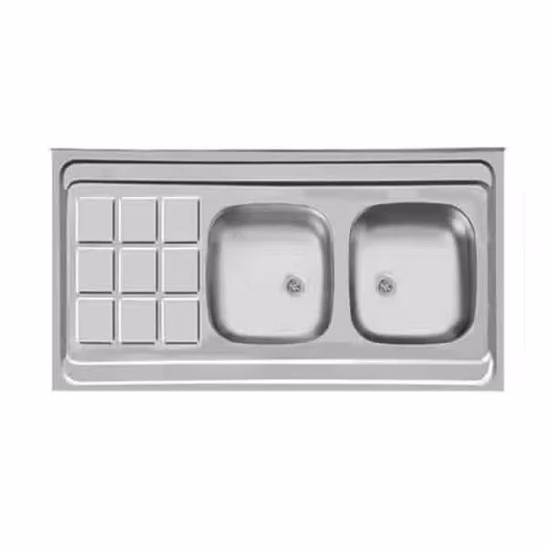 سینک روکار دو لگنه اخوان کد 50*120