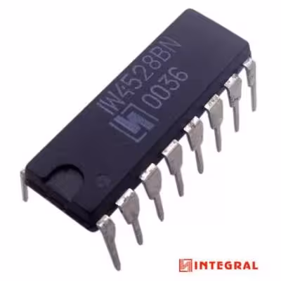 مجموعه 16 عددی تراشه مولتی ویبراتور CD4528BN پکیج DIP مارک INTEGRAL