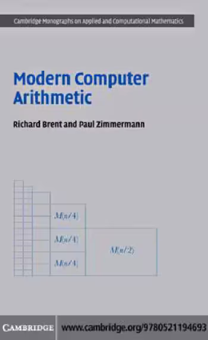 خرید و دانلود نسخه کامل کتاب Modern Computer Arithmetic