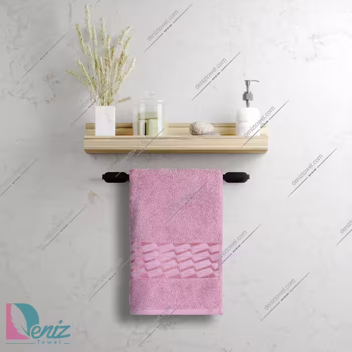 حوله دستی بزرگ طرح آرام رنگ کالباسی