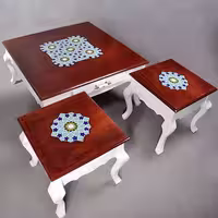 مجموعه میز جلو مبلی و دو عدد عسلی رایکا کد HEDI-03