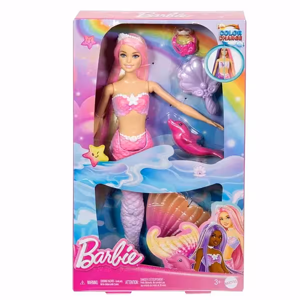 عروسک باربی مدل Color Changing Mermaid Doll کد HRP97