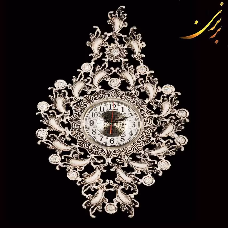 ساعت دیواری آلومینیومی ترمه کشیده کد 127