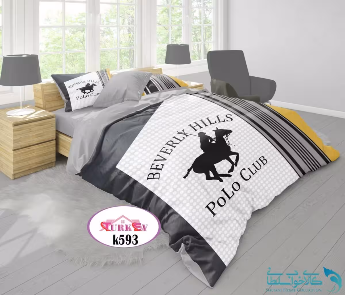 روتختی طرح POLO دونفره برند Turkev کد K593