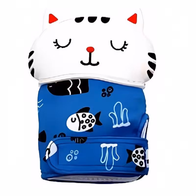 دستکش دندونگیردار نوزاد گربه سفید-طوسی-آبی -سبز-صورتی