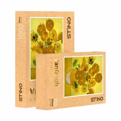 پازل شیشه ای استینو 500 تکه طرح ونگوگ (کد 12107)،(باجعبه)