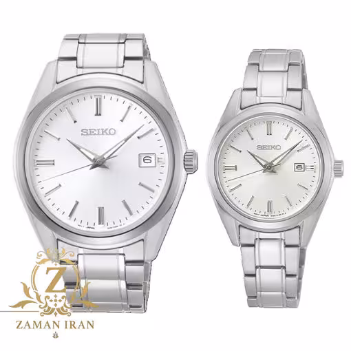 ساعت مچی ست مردانه و زنانه سیکو seiko اورجینال مدلSUR633P1/ SUR307P1
