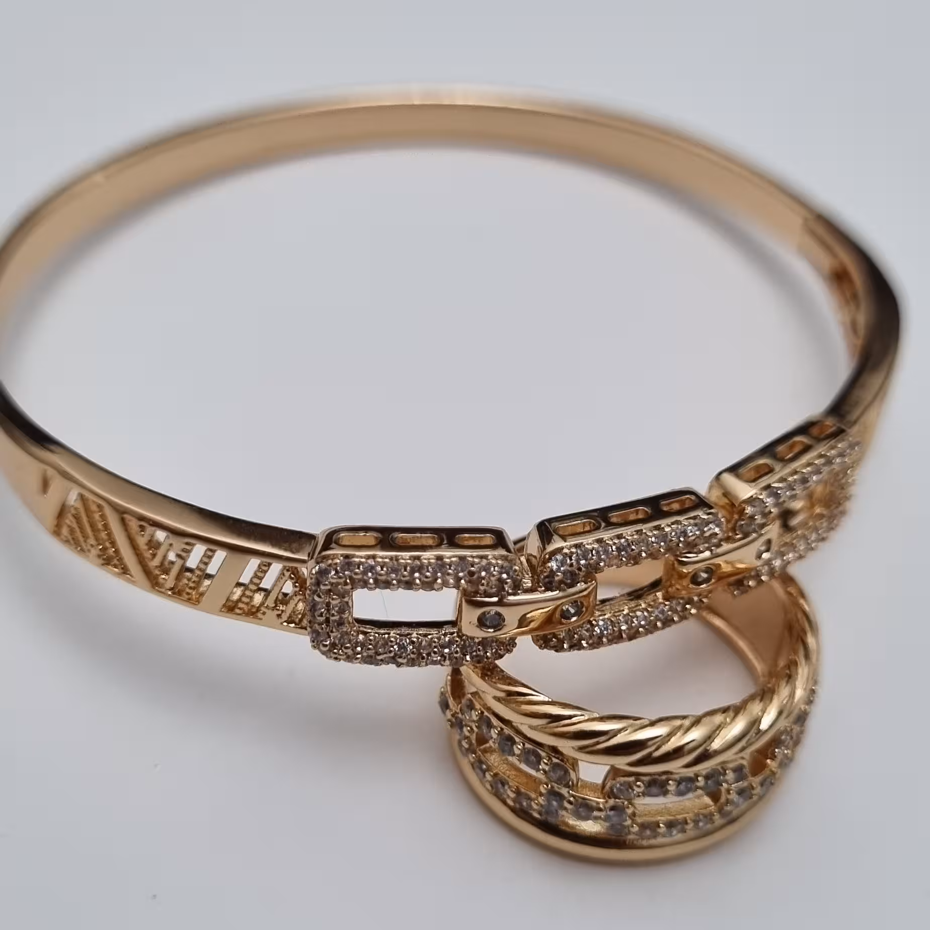 ست دستبند انگشتر نگین دار برند ژوپینک ضد حساسیت بهترین کیفیت