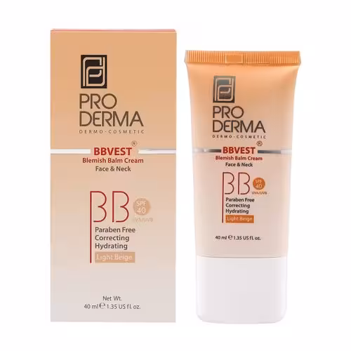 بی بی کرم SPF40 پرودرما مناسب پوست های چرب و جوشدار