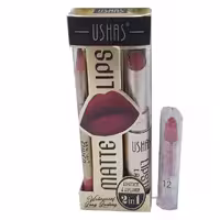 رژ لب جامد و مداد لب یوشاس USHAS شماره 12