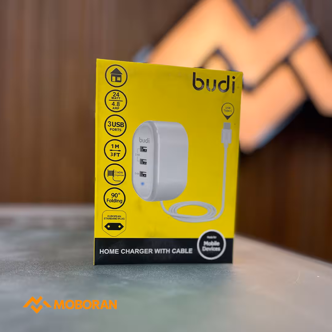 شارژر دیواری بودی با خروجی USB و USB-C و توان 18 وات | موبوران