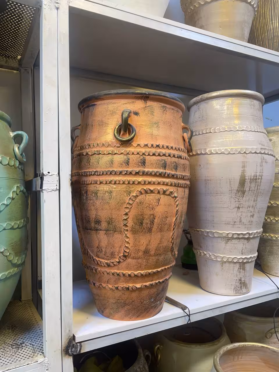گلدان پتینه 75سانتی رنگ مسی