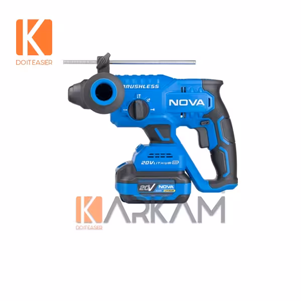 بتن کن شارژی 4 حالته براشلس 2.2 ژول 2 باتری 4 آمپر 7733 نوا