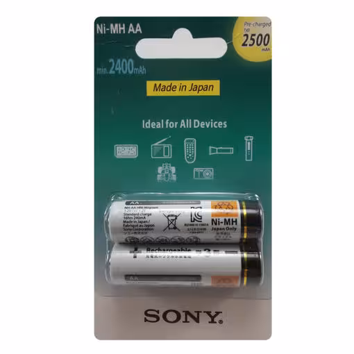 باتری قابل‌ شارژ قلمی سونی 2500 مدل NH-AA-B2GN