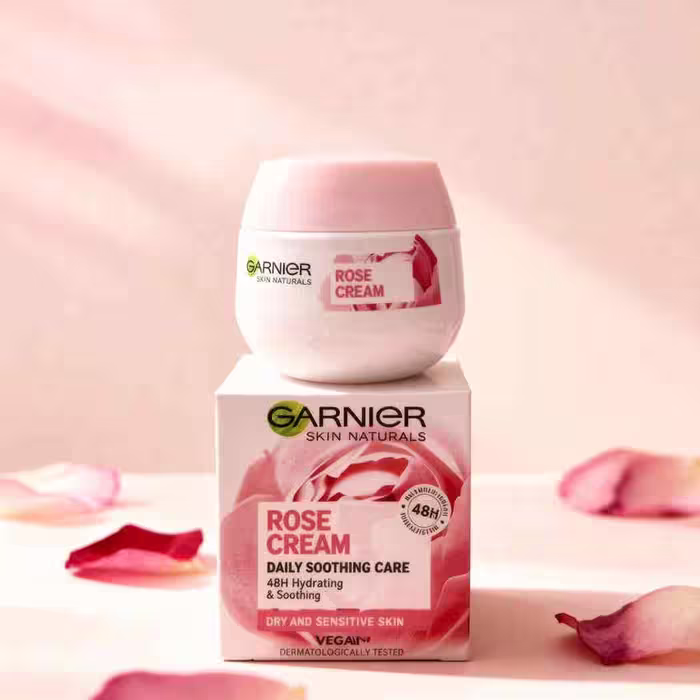 کرم مرطوب کننده بوتانیکال گارنیر حاوی عصاره گل رز 50 میل        GARNIER BOTANICAL CREAM WITH ROSE WATER