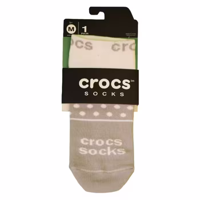 جوراب کراکس طرح سفید طوسی