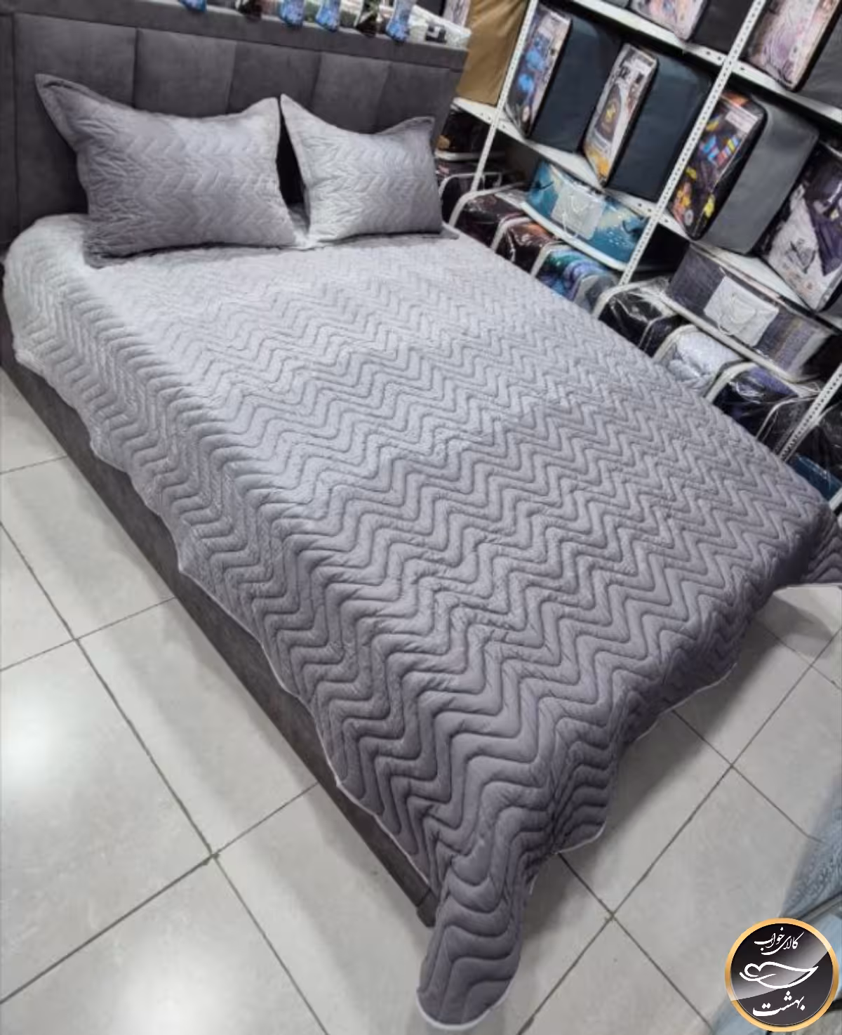 روتختی یک رو دونفره پنبه دوزی برند پرلا