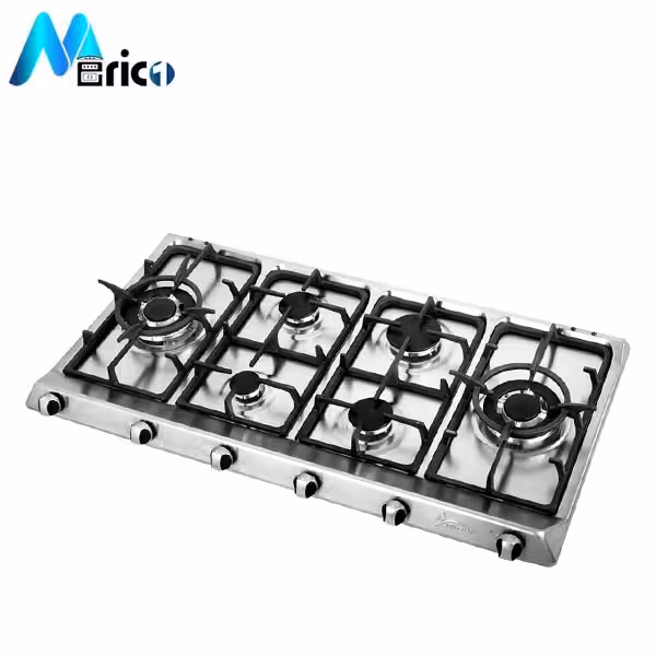 گاز رومیزی اخوان کد G107 شش شعله استیل