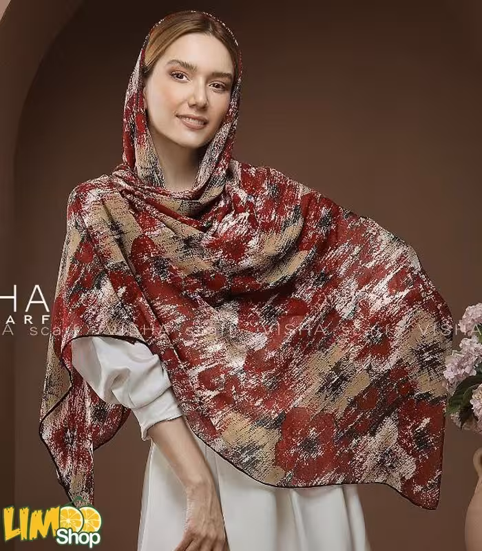 روسری زرشکی کد 1826