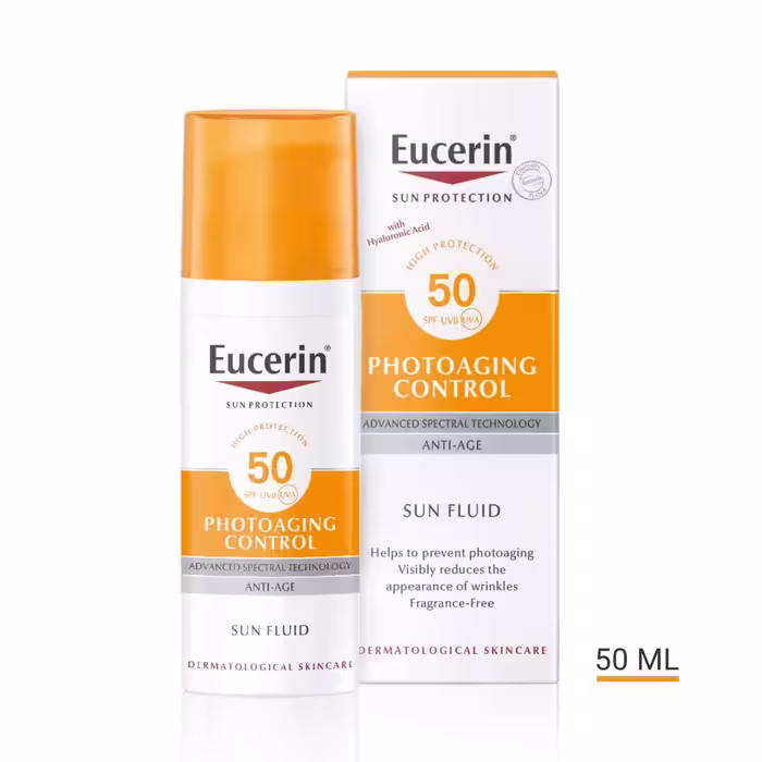ضد آفتاب ضد پیری اوسرین Eucerin Photoageing Control Sun Fluid SPF 50  50ml