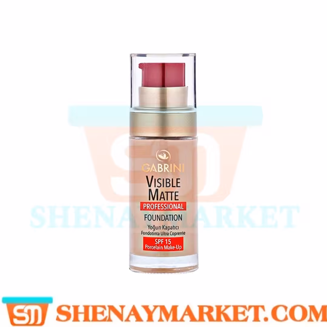 کرم پودر گابرینی Gabrini مدل Visible Matte شماره 02 حجم 30 میل